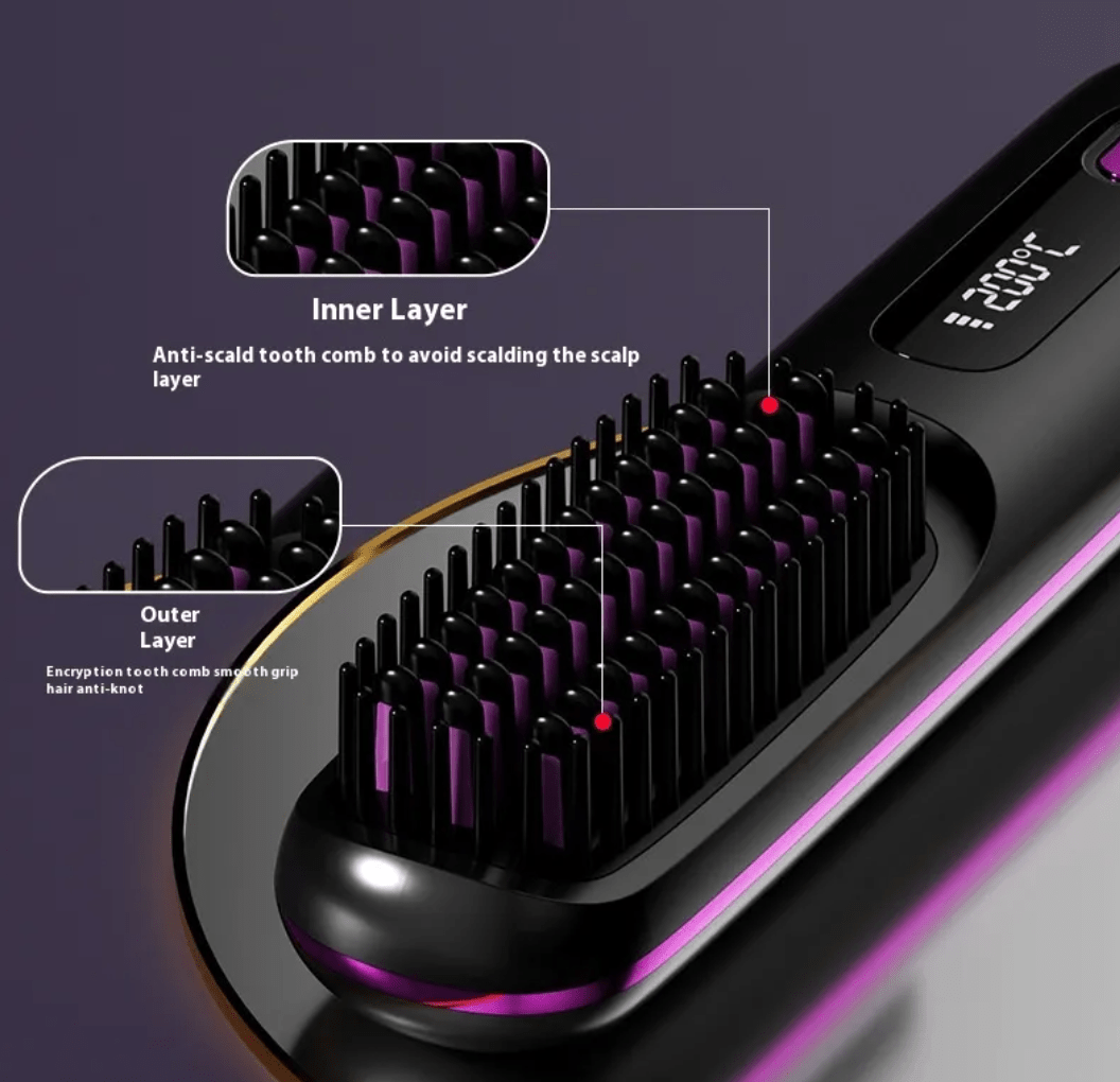 SmoothStyle™ USB Ceramic Comb — Salon Hair in 60 Seconds - Velmora